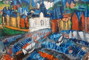 Marie Christine-kasinot och stranden i Le Havre av Raoul Dufy