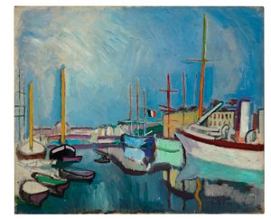 Hamnen i Le Havre, ca 1905-1906 (olja på duk) av Raoul Dufy