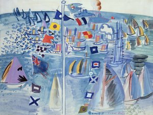 The Regatta at Cowes (akvarell på papper)