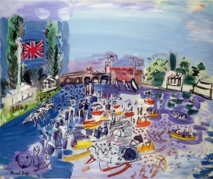 Regattan i Henley, ca 1930 av Raoul Dufy