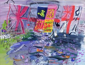 Regattan vid Henley, ca 1933 (gouache) av Raoul Dufy