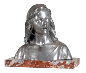 Kristus bland läkarna (silver och marmor) av Raoul Francois Larche