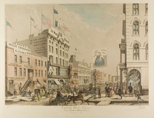 Randolph Street, Chicago, från Clark till State Streets år 1865