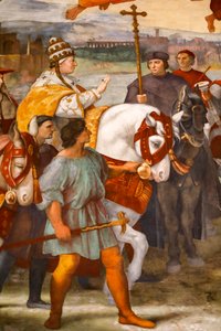 Möte mellan St. Leo den store och Attila. 1511-1514 (fresk) av Raphael