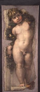 Putto med festong (freskfragment) av Raphael