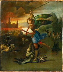 Heiliger Michael. Gemalt für Guidobaldo Montefeltre, Herzog von Urbino