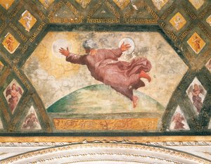 The Creation of the Sun and Moon, c.1518 (fresk) av Raphael
