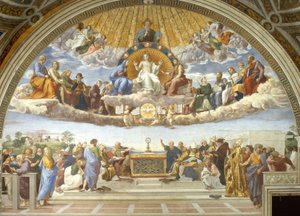 Disputa, från Stanza della Segnatura av Raphael