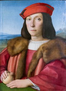 Porträtt av ung man med ett äpple, möjligen Francesco Maria della Rovere, cirka 1505 (målning)