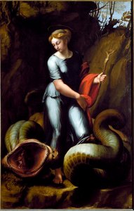 Saint Margaret (olja på duk, ca 1520) av Raphael