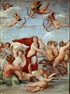 The Triumph of Galatee Fresco av Raphael (Raffaello Sanzio 1483-1520). 1511 (färsk) av Raphael