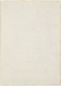 Verso: Små arkitektoniska teckningar inklusive en korsformad grundplan, WA1846.160 (penna & brunt bläck över blind penna, några spår av bly eller krita) av Raphael