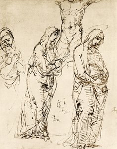 Design till Guds moder under korset av Raffaello Sanzio Raphael