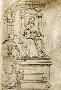 Madonna på tron av Raffaello Sanzio Raphael