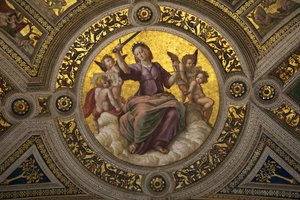 Lady Justice Fresh i Stanza della Segnatura av Raffaello Sanzio Raphael
