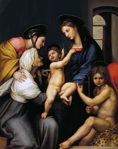 Madonna av impintage, 1513-1514. av Raphael
