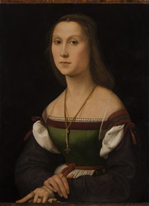 Porträtt av en ung kvinna La Muta, ca 1507. av Raphael