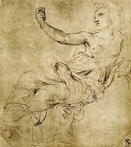 Muse Euterpe av Raffaello Sanzio Raphael