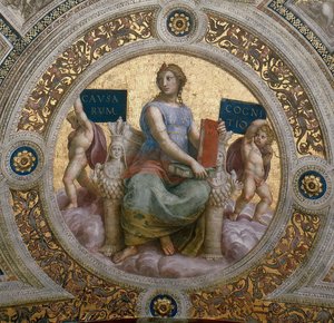 Filosofin. Takfresco i Stanza della Segnatura, ca 1510-1511. av Raphael