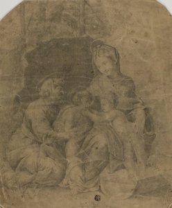 Jungfrun och barnet med Saint Elizabeth och spädbarnet Johannes döparen av Raphael