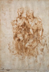 Jungfrun och barnet med St Anne, c1500-1520 av Raphael