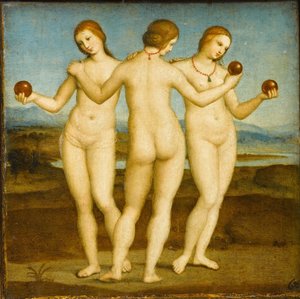 De tre gracerna av Raphael