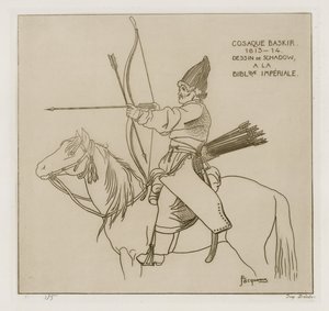 Basjkir kosack, 1813-1814 av Raphael Jacquemin