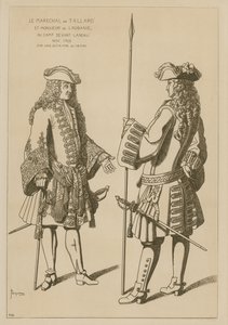 Marskalk av Tallard och Mr Laubanie i lägret före slaget vid Landau, november 1703