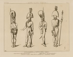 Ryska grenadjärer och officerare, 1801 av Raphael Jacquemin