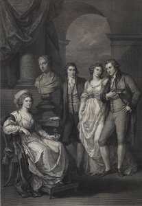 Familjeporträtt av Catherine Petrovna Baryatinskaya 1750-1811, född prinsessan av Holstein-Beck, 1793 av Raphael Morghen
