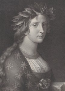 Poesi, en kvinna med lagerkrona, 1827