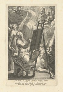 Saint Luke målar jungfrun, 1580-talet.