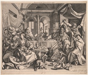 Stultitiam patiuntur opes Rikedom tillåter dumhet, eller, Allegory of Wealth, Lust, and Stupidity, 1
