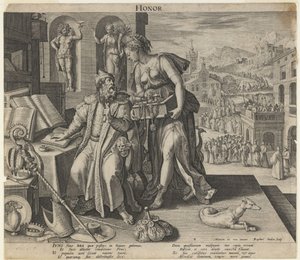 Honor, 1591 av Raphael Sadeler the Elder