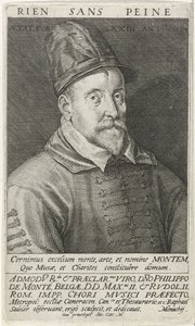 Porträtt av kompositören Philippe de Monte 1521-1603, 1594 av Raphael Sadeler the Elder
