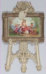Valentine - Stående staffli, kromolitografisk familj, 1873. av Raphael Tuck and Sons