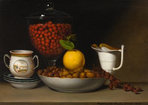 Stilla liv Jordgubbar, nötter, etc. av Raphaelle Peale