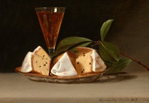 Stilleben med russinkaka