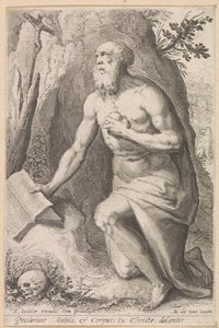 Sankt Jerome av Raphaël Sadeler (I) (attributed to)