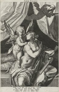 Allegori om bedräglig kärlek Amor Dvcatvs (titel på objekt) av Raphaël Sadeler (I)