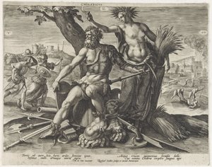 Cholerisch temperament (titel på objekt) Vier temperamenten (serietitel) av Raphaël Sadeler (I)