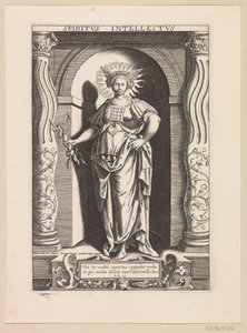sinnesgåva Spiritvs Intellectvs (titel på objekt) Den Helige Andes sju gåvor (serietitel) av Raphaël Sadeler (I)