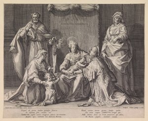 Helig familj med Zacharias, Elizabeth och Johannes Döparen