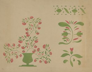 Stencil väggdekoration, ca. 1936. av Ray Holden