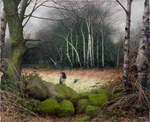 En morgon i slutet av vintern, 2002 (olja på pannå)