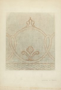 Väggmålning Restaurering Ritning, c. 1940. av Raymond E. Noble