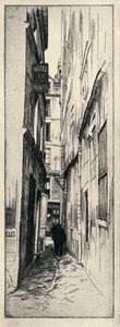 Rue du Chat Qui Peche, 1915 av Raymond Ray Jones