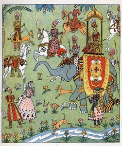Illustration till sagan "Aladin eller den underbara lampan" i "Tusen och en natt av Raymond de la Neziere