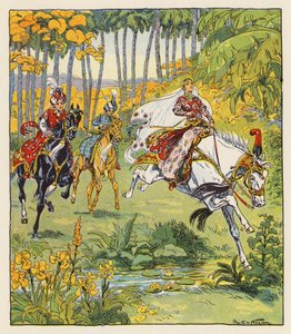 Les Mille et Une Nuits / Tusen och en natt (färglitografi) av Raymond de la Neziere