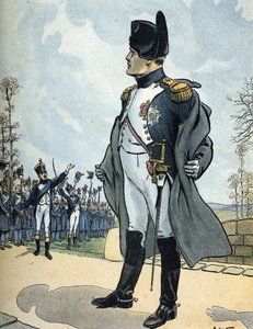 Porträtt av kejsar Napoleon I (1769-1821) som återvänder från exilen till Elba av Raymond de la Neziere